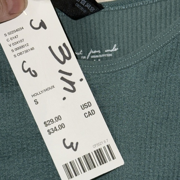 Urban outfitters out from under ribbed bodysuit size small NWT. - Picture 3 of 5